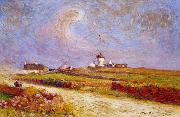 unknow artist Countryside with Windmill, near Batz oil painting reproduction